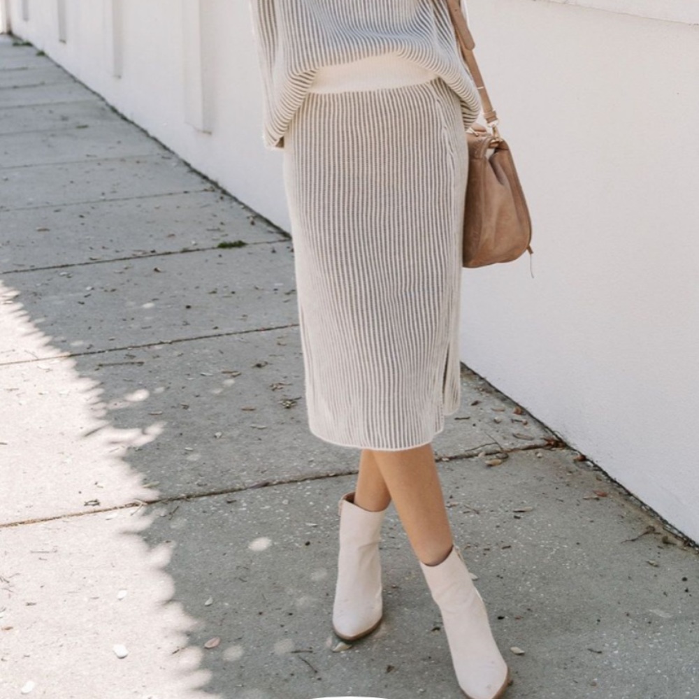 NEW Two Tone Knit Midi Skirt- VICI Dolls